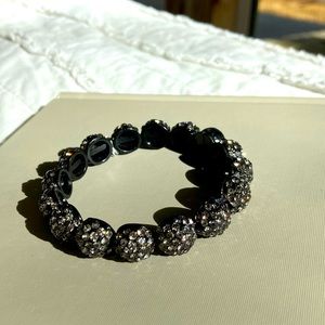 Magnetic closure crystal bracelet. Retro sparkle.